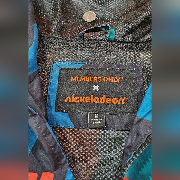 MEMBERS ONLY Nickelodeon RugRats SpongeBob Adult Med Windbreaker Jacket READ - Picture 13 of 16